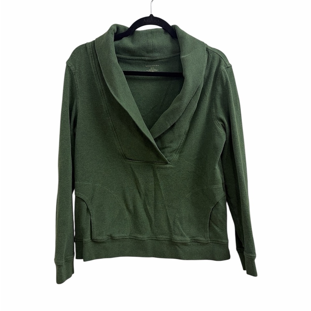 Banana Republic green shawl collar pullover